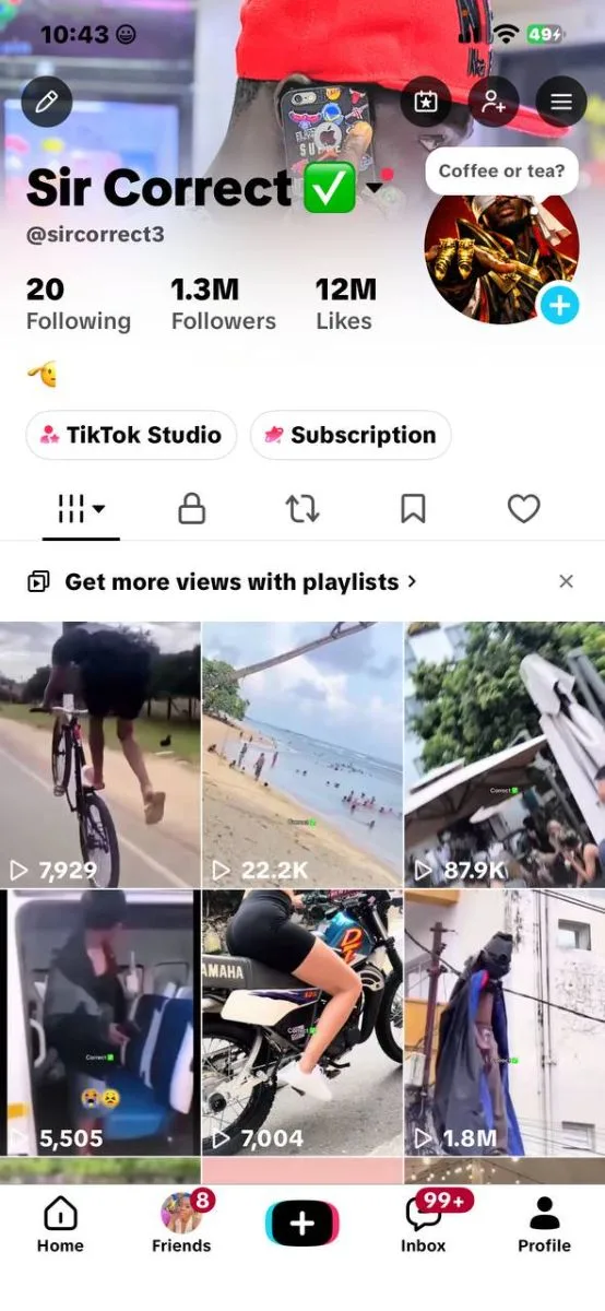 1.25m humour tiktok account., screenshot 1