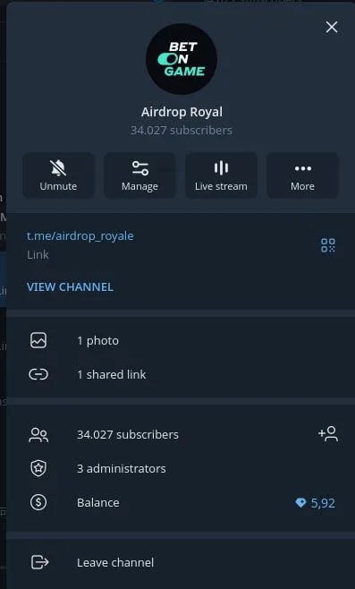 FOR SALE: Telegram Channel — Airdrop/Crypto niche - 34.1k subscribers, screenshot 1