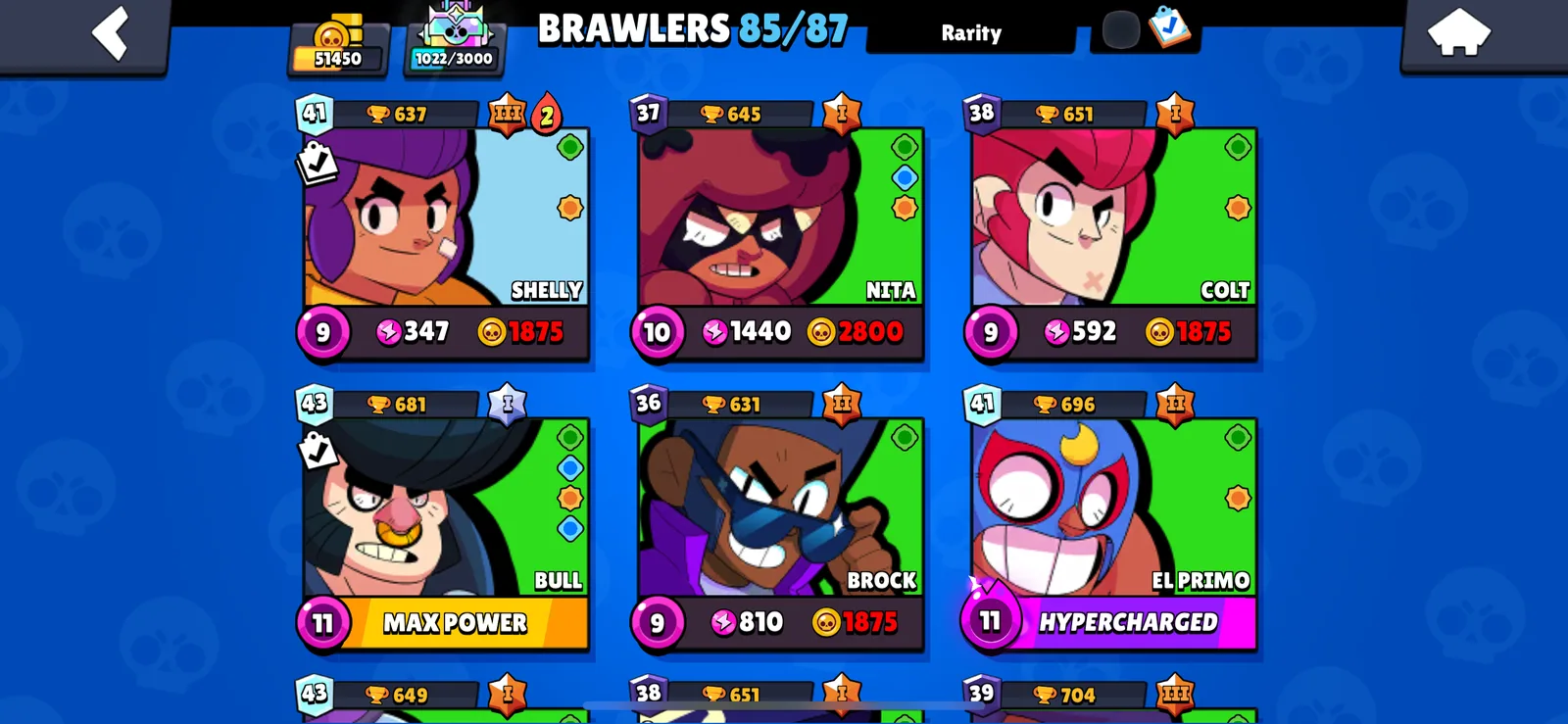 brawl stars accont a lot of skins — screenshot 3