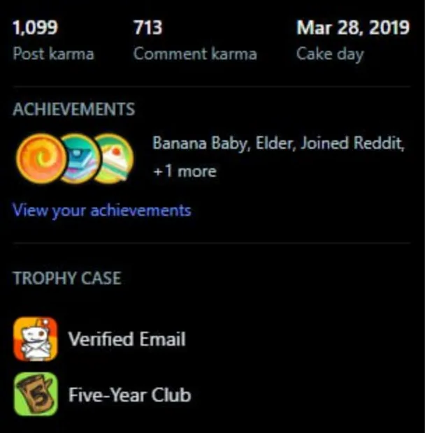 1.1K Post / 700 Comment - 7 y/o Reddit Account For Sale (NSFW | Manually Grown) — screenshot 1