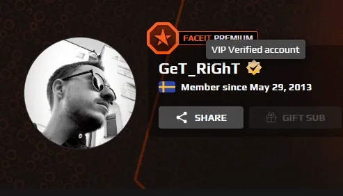 700$ VIP VERIFIED FACEIT ACCOUNT(PRO MARK) + STEAM — screenshot 1