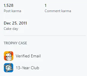 2011 SFW REDDIT ACCOUNT For Sale - 13 y/o with 1528 Post Karma - US IP — screenshot 1
