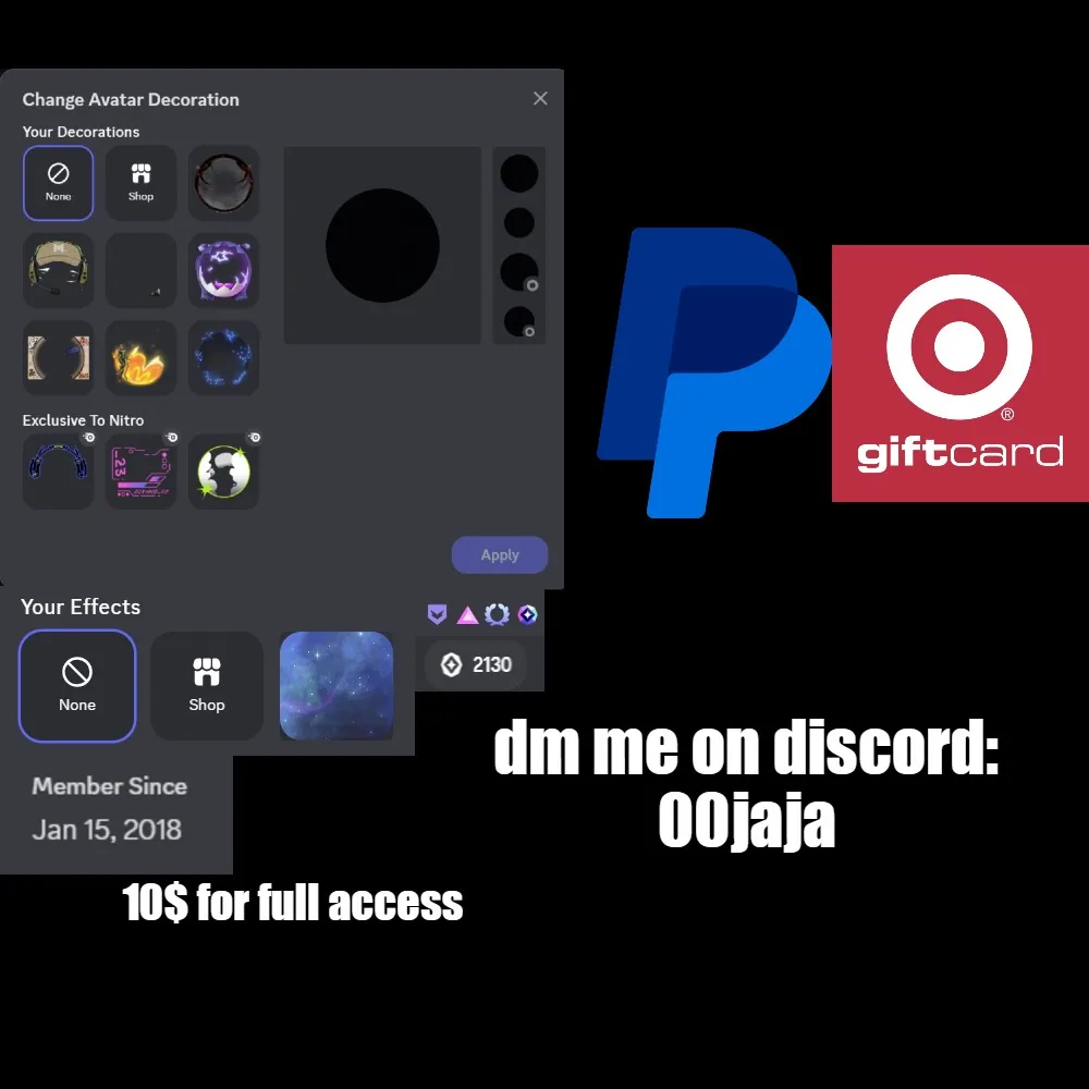 2018 Discord Account, Decorations, Effects, Bas — screenshot 1