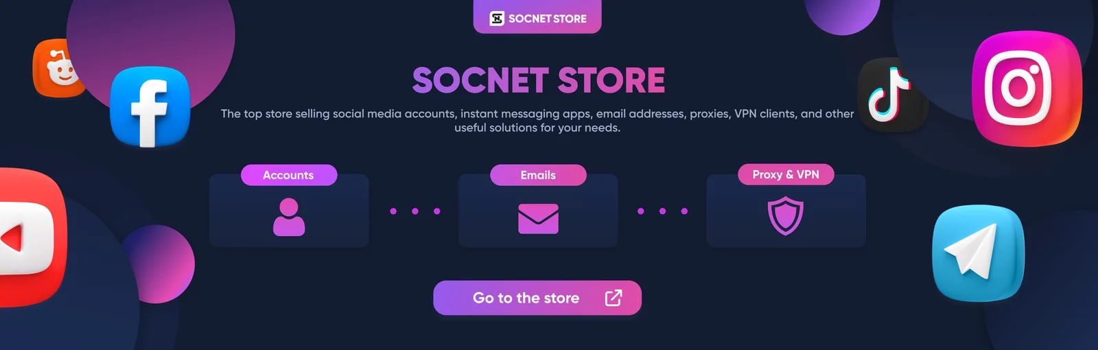 [SOCNET STORE] ⭐ The best store of social media network accounts (Cheap Discord) — screenshot 9