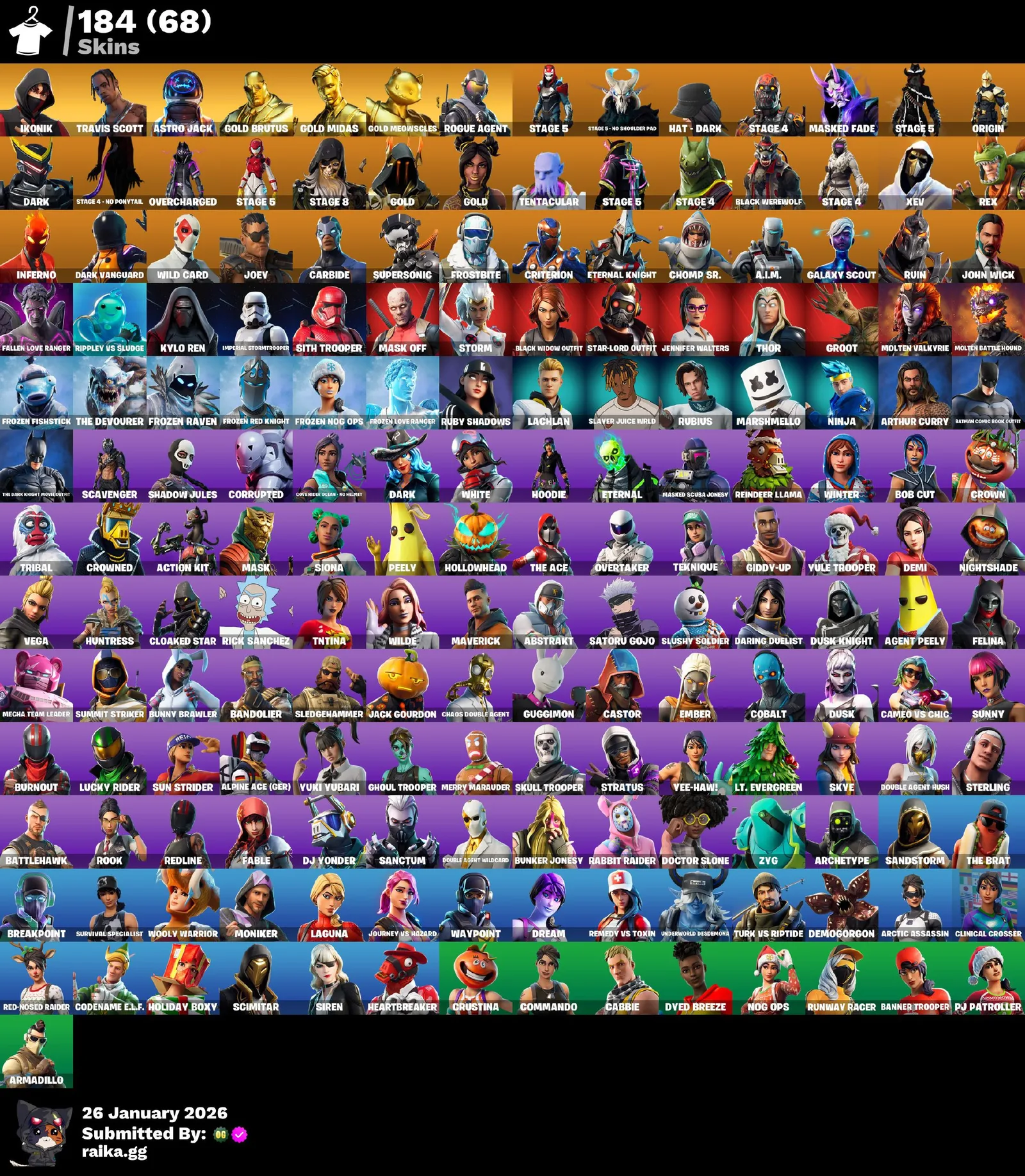 [PC] 184 skins | IKONIK | Travis Scott | Astro Jack | Gold Brutus | Gold Midas — screenshot 12