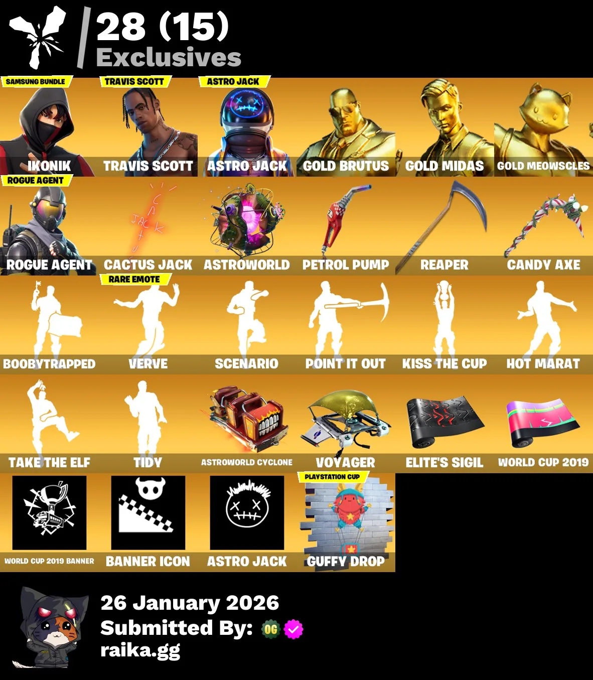 [PC] 184 skins | IKONIK | Travis Scott | Astro Jack | Gold Brutus | Gold Midas — screenshot 10
