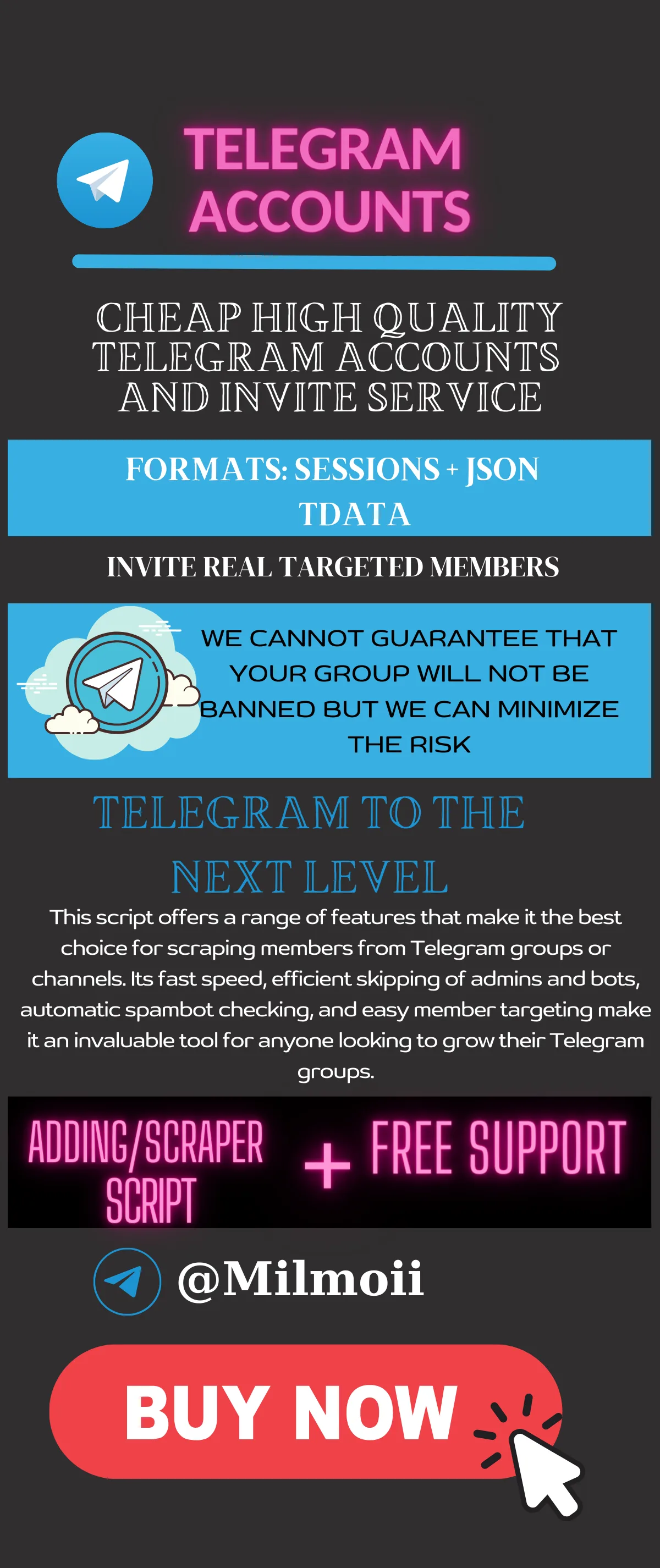 Fresh UHQ Telegram Accounts Cheap Session+Json or Tdata — screenshot 1