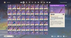 AR 60 ASIA ACCOUNT: 28 UNIQUE 5 STAR CHARACTERS - 53 WITH CONS, C2 NAHIDA — screenshot 5