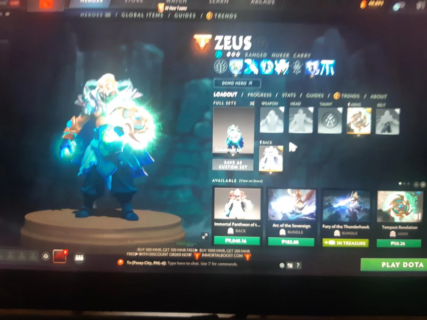 DOTA 2 ACCOUNT WITH ALL IN ITEMS FROM TI7 to TI10 BATTLE PASS AND ARCANA'S INCLUDED — screenshot 1