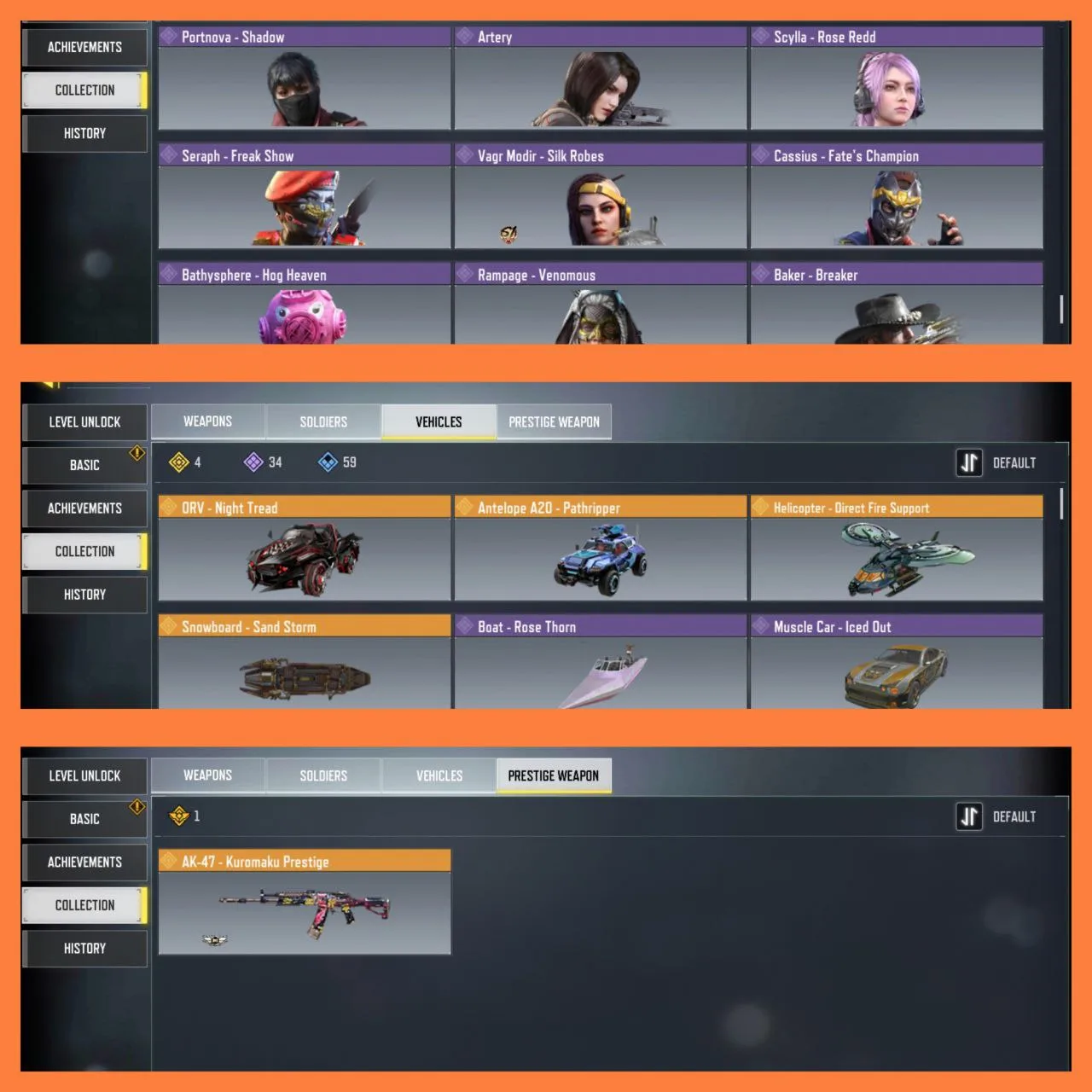 2 MYTHIC GUN| 1 MYTHIC CHARACTER | 15 LEGENDARY GUN | 1 LEGENDARY CHARACTERS | — screenshot 5