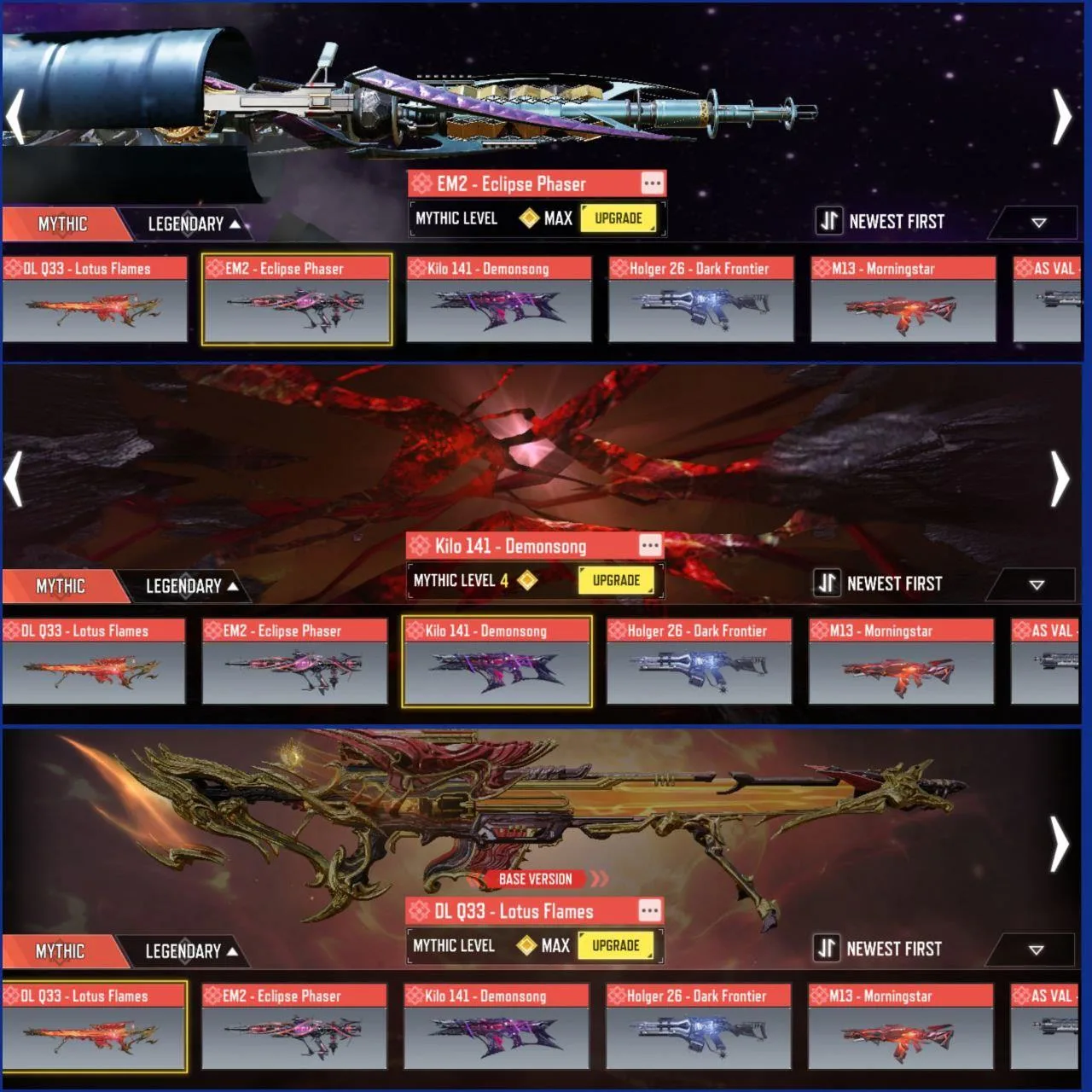 8 MYTHIC GUN|18 LEGENDARY GUNS|27 CHARACTERS (1 MYTHIC& 1 legend)|42 epic guns — screenshot 2