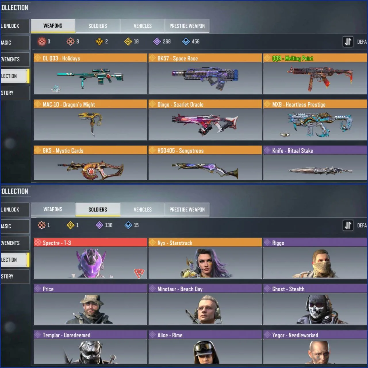 8 MYTHIC GUN|18 LEGENDARY GUNS|27 CHARACTERS (1 MYTHIC& 1 legend)|42 epic guns — screenshot 6