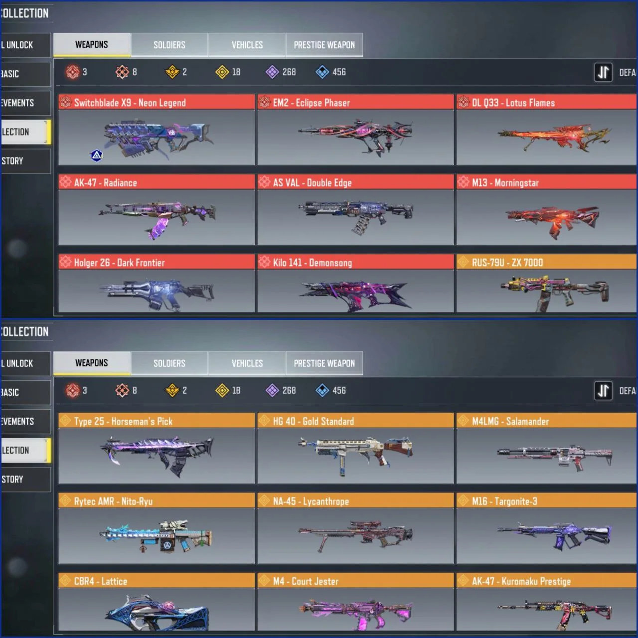 8 MYTHIC GUN|18 LEGENDARY GUNS|27 CHARACTERS (1 MYTHIC& 1 legend)|42 epic guns — screenshot 5