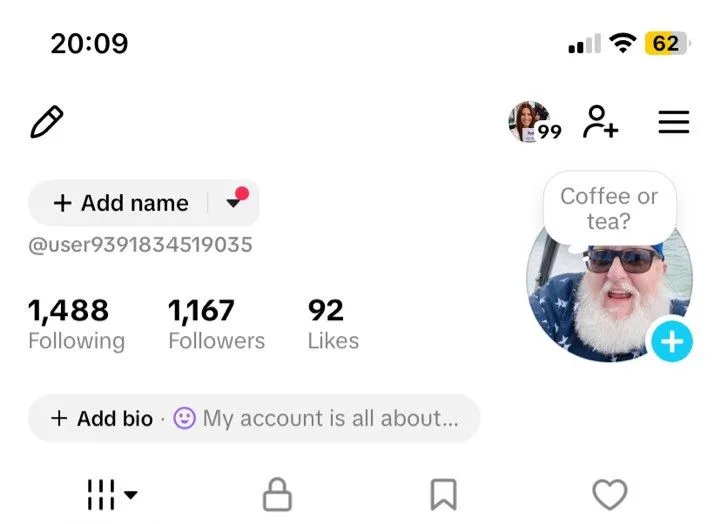 1167k German Account, screenshot 1